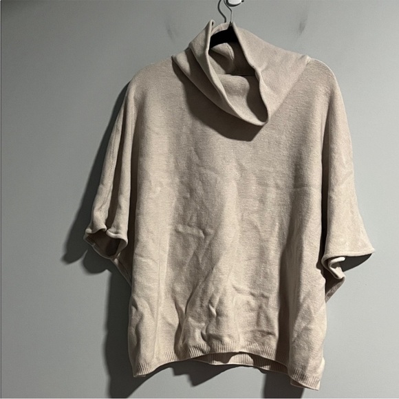 St John Cowel Neck Wool Sweater in Oyster - Picture 2 of 5